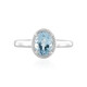 Bague en argent et Topaze bleu ciel