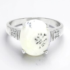 Anello in argento con Agata Dendritica