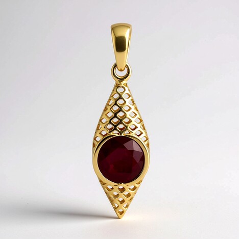 Pendentif en or et Rubis (Ornaments by de Melo)