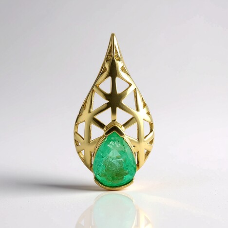 Ciondolo in oro con Smeraldo Etiope (Ornaments by de Melo)