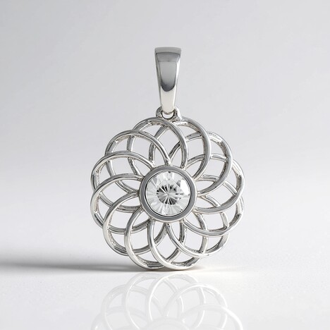 Ciondolo in argento con Zircone (Ornaments by de Melo)