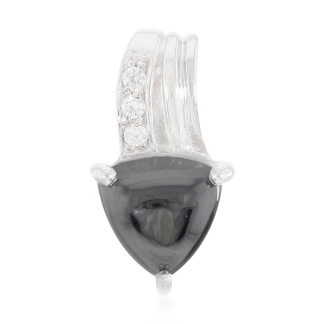 Black Hematite Silver Pendant