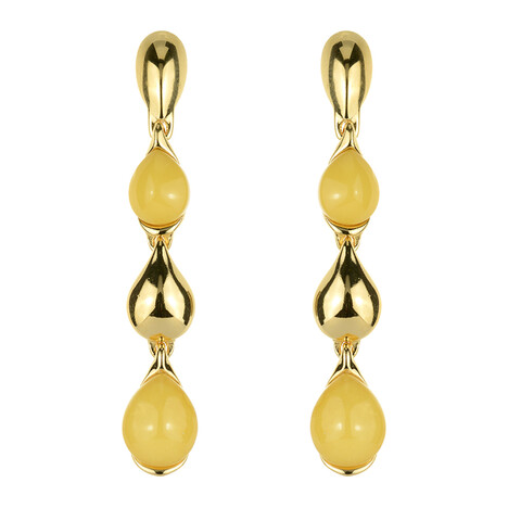 Baltischer Bernstein-Silberohrringe (dagen)