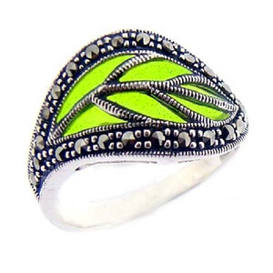 Anello in argento con Marcassite