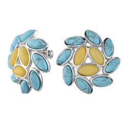 Boucles d'oreilles en argent et Turquoise