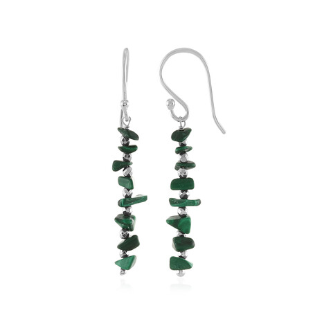 Orecchini in argento con Malachite
