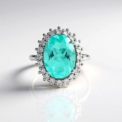 Anello in argento con Quarzo color paraiba