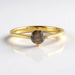 Anello in argento con Diamante Champagne I3