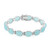 Aqua Chalcedony Silver Bracelet