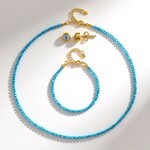 Parure in argento con Topazio Blu Cielo