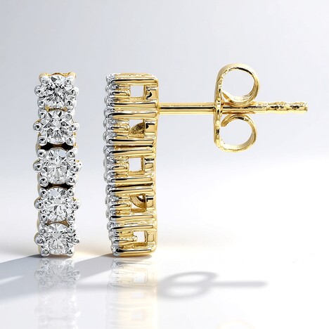 Orecchini in argento con Diamante VS1 (G) (Annette)