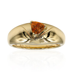 Anello in oro con Spessartina Californiana (Amanda Adkins)