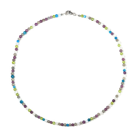 Collana in argento con Apatite Blu Neon