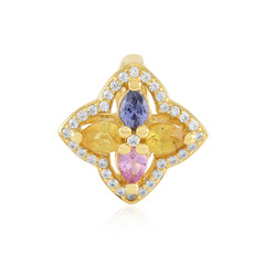 Pendentif en argent et Saphir rose de Ceylan