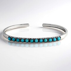 Bracciale in argento con Turchese Kingman Mohave Blu (Jones Lee)