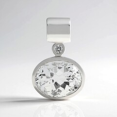 Ciondolo in argento con Kunzite Bianca (Pallanova)