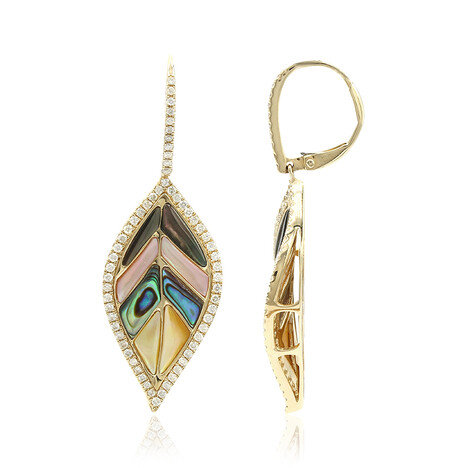 Gouden oorbellen met parelmoer (CIRARI)