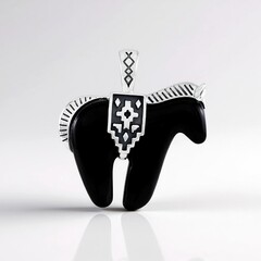 Ciondolo in argento con Agata Nera (Desert Chic)