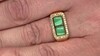 Anillo en plata con Malaquita (Adela Silber)