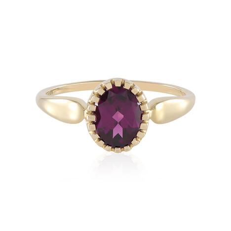 Anillo en oro con Granate Magenta