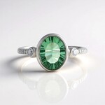 Anello in argento con Fluorite Verde