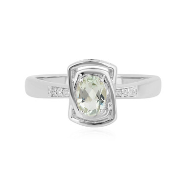 Grüner Amethyst-Silberring