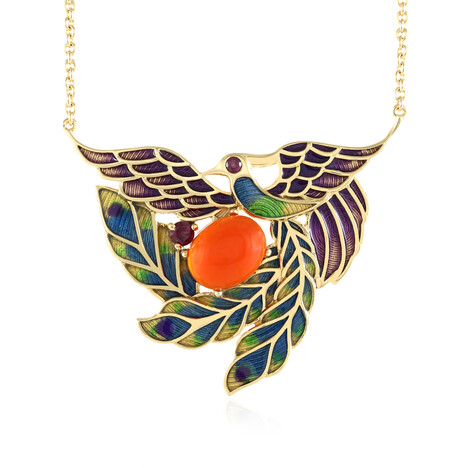 Collana in argento con Corniola (Adela Silber)