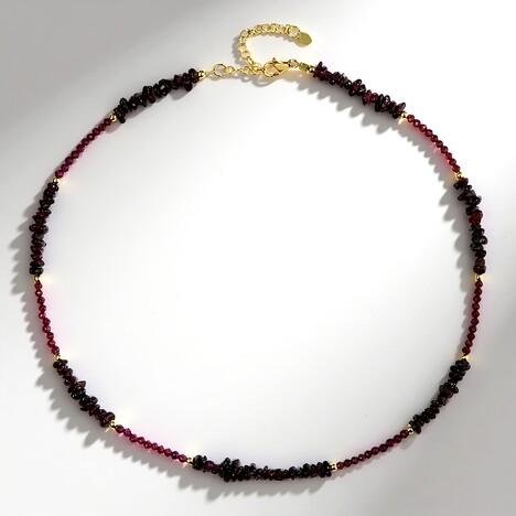 Collana in argento con Granato Mozambico