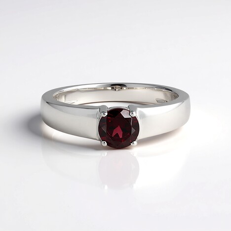 Anello in argento con Rodolite Lampone