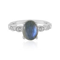 Zilveren ring met een labradoriet (Adela Silber)