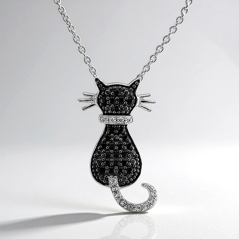 Collana in argento con Spinello Nero