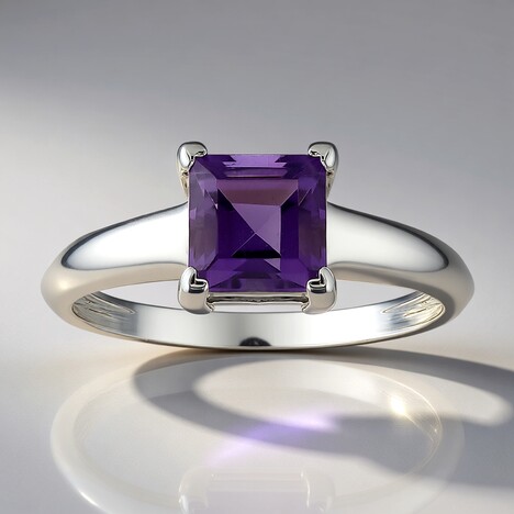Anello in argento con Ametista del Marocco
