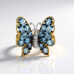 Anello in argento con Acquamarina (Gems en Vogue)
