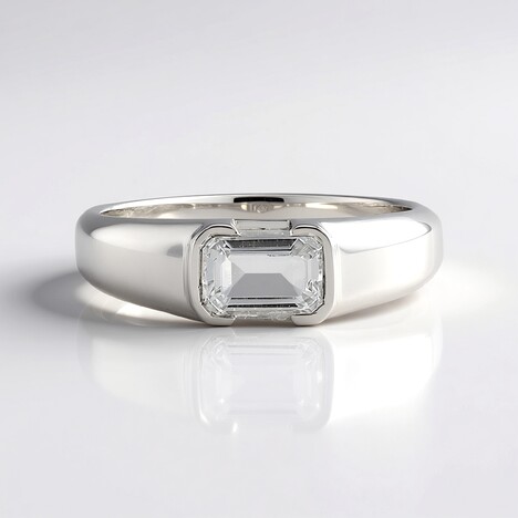 Anello in argento con Topazio Bianco
