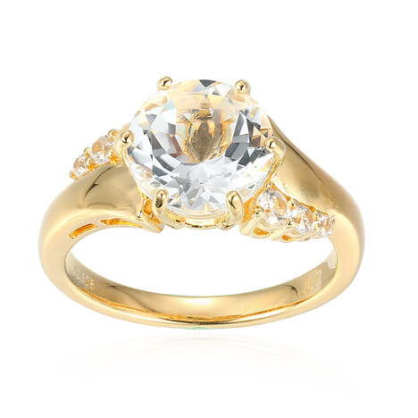 Bague en argent et Topaze blanche