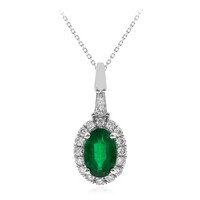 10K AAA Zambian Emerald Gold Necklace