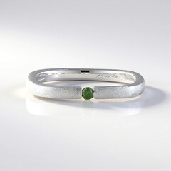 Anello in argento con Diamante Verde I2 (de Melo)
