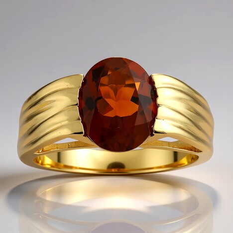 Anello in oro con Citrino Madeira (de Melo Gold)