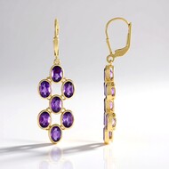 Boucles d'oreilles en argent et Améthyste (KM by Juwelo)