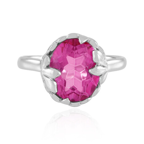 Anello in argento con Quarzo Color Rosa