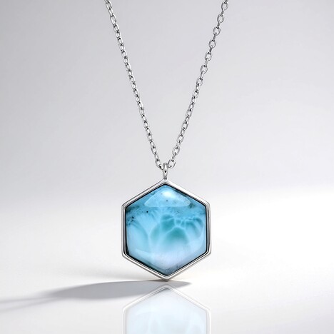 Collana in argento con Larimar