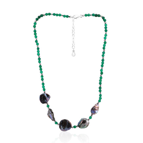 Mystik-Keshi-Perlen-Silberhalskette (TPC)