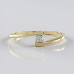 Bague en or et Diamant Flawless (F)