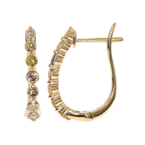 Gouden oorbellen met SI2 Fancy Diamanten (CIRARI)