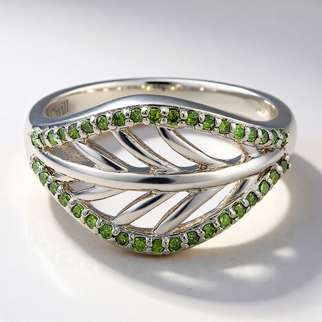Anello placcato in platino con Diamante Fancy
