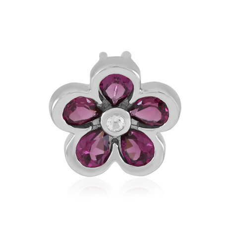 Rhodolite Silver Pendant