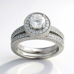 Anello in argento con Topazio Bianco
