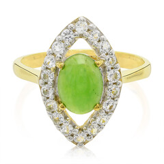Bague en argent et Chrysoprase impériale