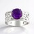Anello in argento con Ametista Zambiana