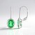 Orecchini in argento con Quarzo Verde Smeraldo